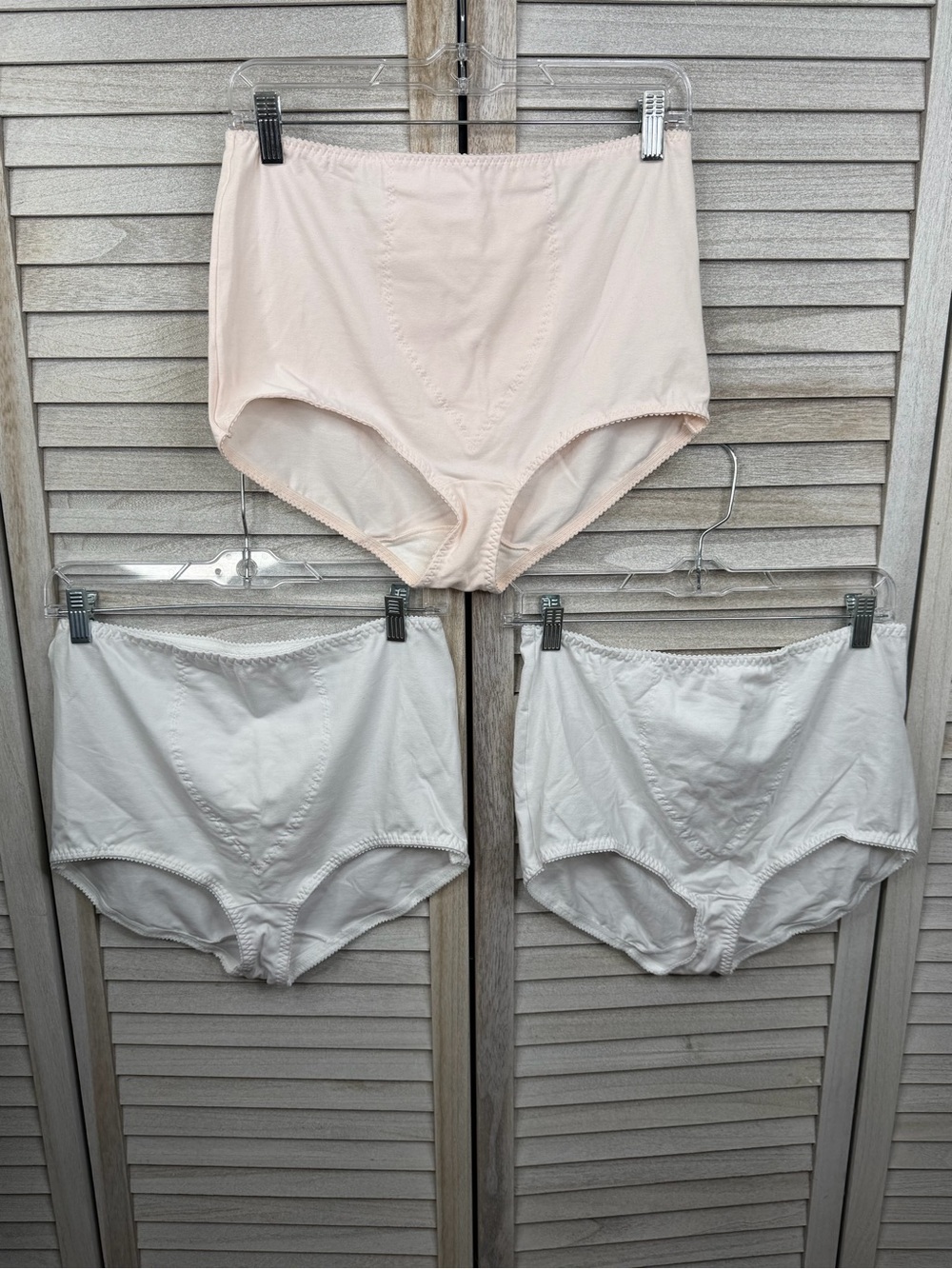 BALI Women's Light Control Cottony Shaping Briefs(8037)Set of 3 (white&pink)-3X
